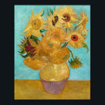 Vincent van Gogh's Vase with Twelve Sunflowers Poster<br><div class="desc">Print of Vincent van Gogh's Vase with Twelve Sunflowers (1888–1889). The vibrant colors bring light and warmth to any room! The perfect art for any wall,  and a perfect gift for all occassions.</div>