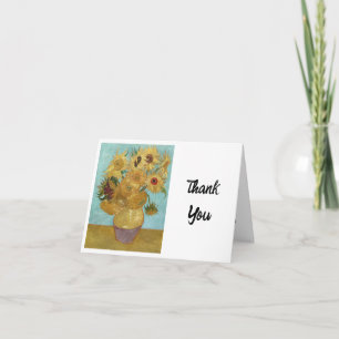 Vincent van Gogh's Vase with Twelve Sunflowers Thank You Card