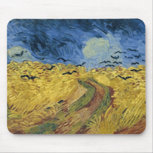 Vincent van Gogh's Wheat Field with Crows (1890) Mouse Mat
