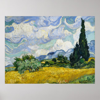 Vincent Van Gogh's Wheat Field with Cypresses  Poster