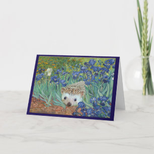 Vincent van Hog’s “Irises and Also a Hedgehog. Card
