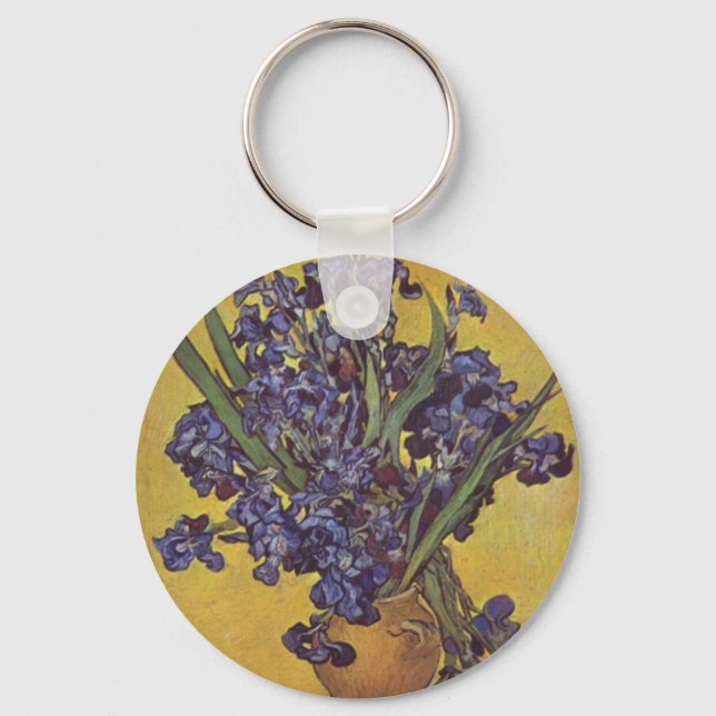 Vincent Willem Van Gogh Iris flowers Key Ring (Front)