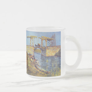 Vincent Willem van Gogh, Langlois Bridge at Arles Frosted Glass Coffee Mug