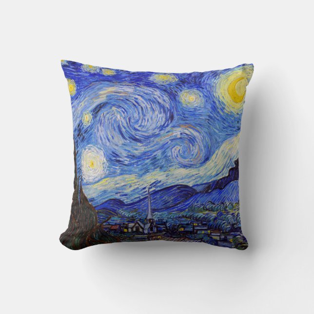 Vincent Willem van Gogh , “ Starry Night ” Cushion (Front)