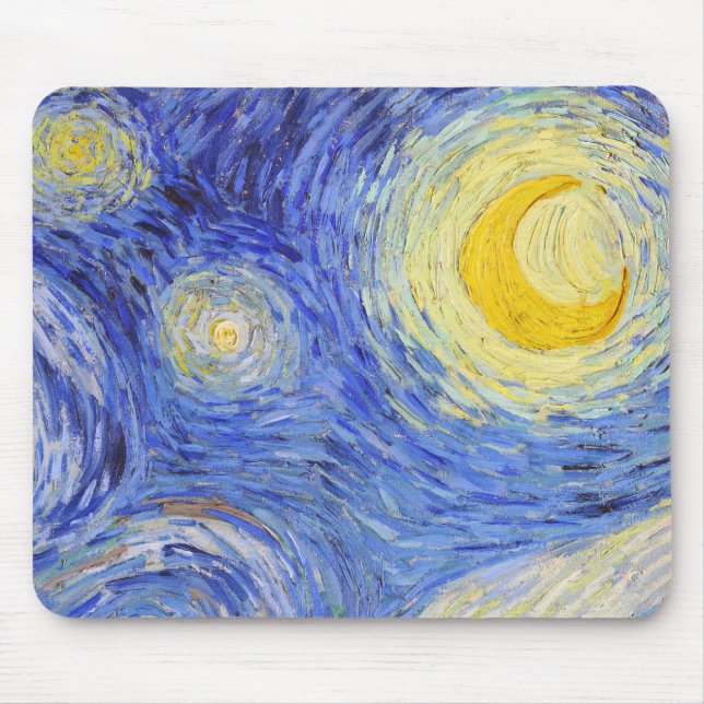 Vincent Willem van Gogh , “ Starry Night ” Mouse Mat (Front)