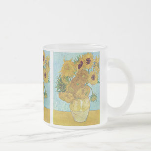 Vincent Willem van Gogh, Sunflower Frosted Glass Coffee Mug