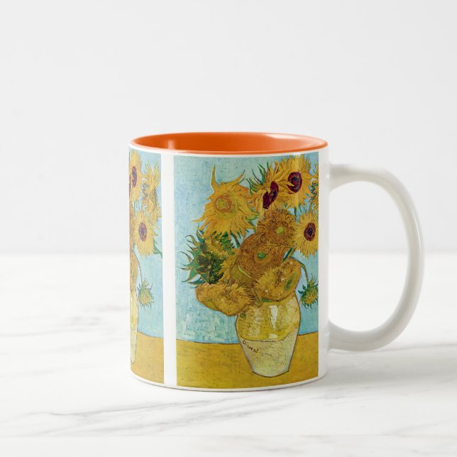 Vincent Willem van Gogh, Sunflower Two-Tone Coffee Mug (Right)