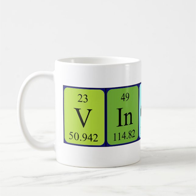 Vincente periodic table name mug (Left)