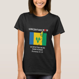 VINCENTIAN MOM Worth More Than Rubies PROV31 Black T-Shirt