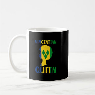 Vincentian Queen St Vincent Grenadines Flag Afro R Coffee Mug