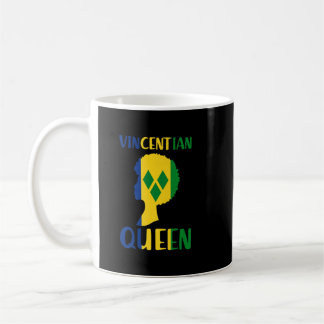 Vincentian Queen St Vincent Grenadines Flag Afro R Coffee Mug