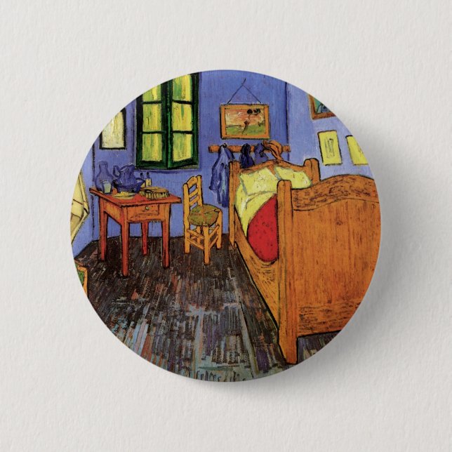Vincent's Bedroom in Arles by Vincent van Gogh 6 Cm Round Badge (Front)
