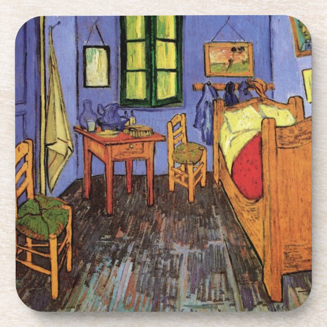 Vincent's Bedroom in Arles by Vincent van Gogh Coaster (Front)