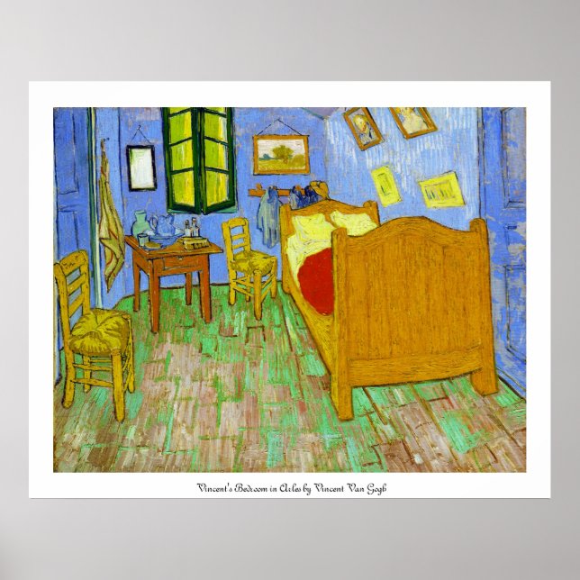 Vincent's Bedroom in Arles by Vincent Van Gogh Poster (Front)