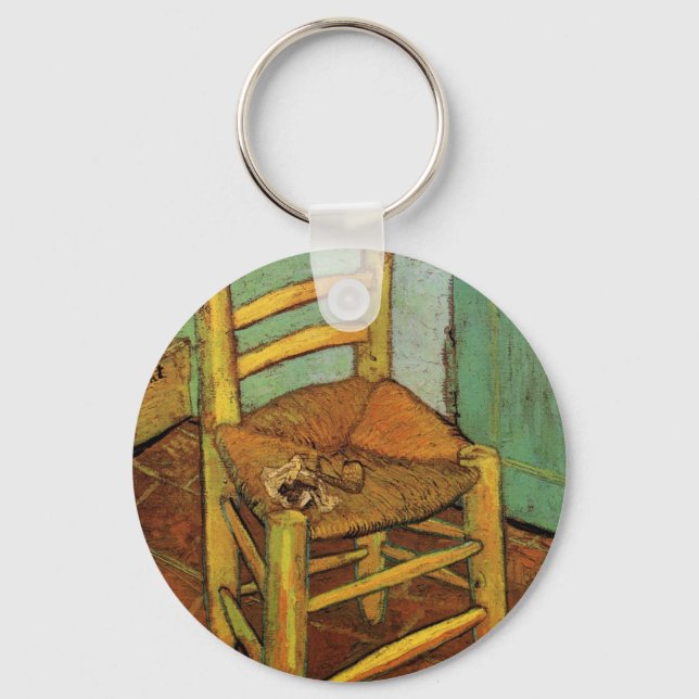 Vincent's Chair with His Pipe by Vincent van Gogh Key Ring (Front)