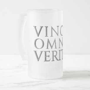 VINCIT OMNIA VERITAS - Light Frosted Glass Beer Mu Mug