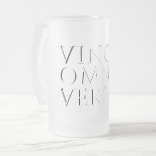 VINCIT OMNIA VERITAS - Light Frosted Glass Beer Mu Mug