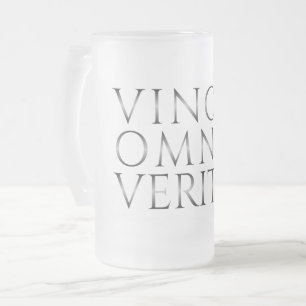 VINCIT OMNIA VERITAS - Light Frosted Glass Beer Mug