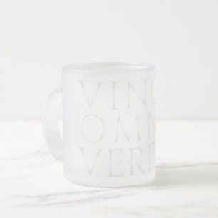 VINCIT OMNIA VERITAS - Light Frosted Glass Coffee  Mug