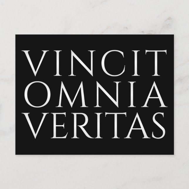 VINCIT OMNIA VERITAS - Light Holiday Postcard (Front)