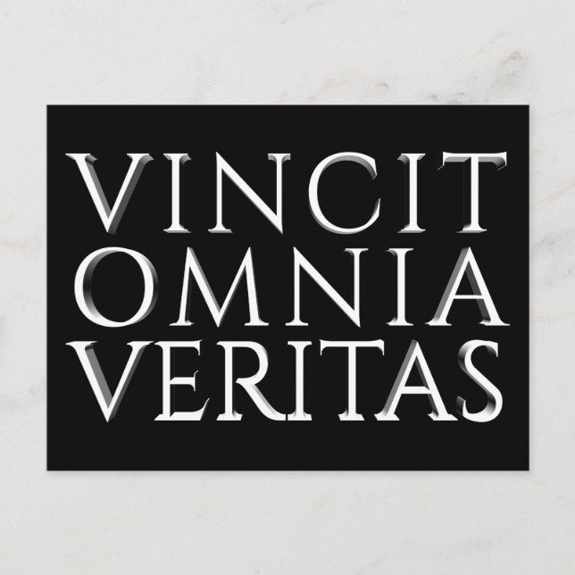 VINCIT OMNIA VERITAS - Light Holiday Postcard (Front)