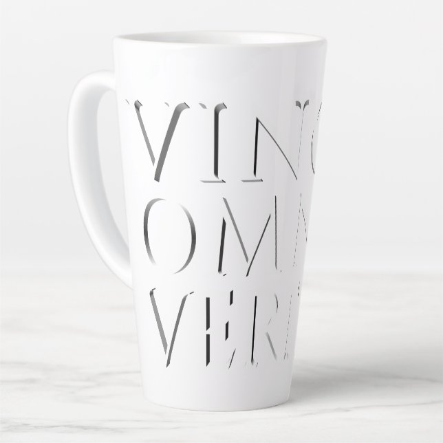 VINCIT OMNIA VERITAS - Light Latte Mug (Left Angle)