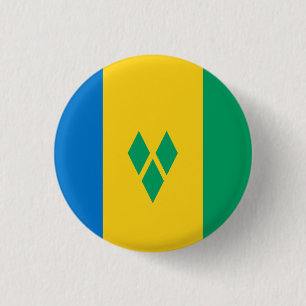 Vincy Flag, Flag of Saint Vincent & the Grenadines 3 Cm Round Badge