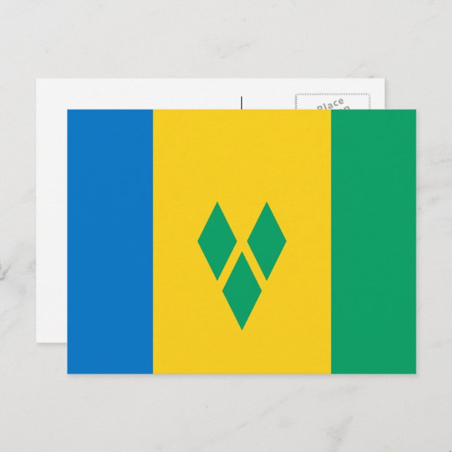 Vincy Flag, Flag of Saint Vincent & the Grenadines Postcard (Front/Back)