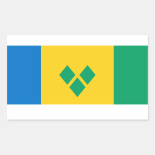 Vincy Flag, Flag of Saint Vincent & the Grenadines Rectangular Sticker