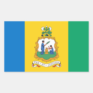 Vincy Flag & Seal, Saint Vincent & the Grenadines Rectangular Sticker