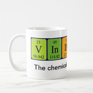 Vindaloo periodic table word mug