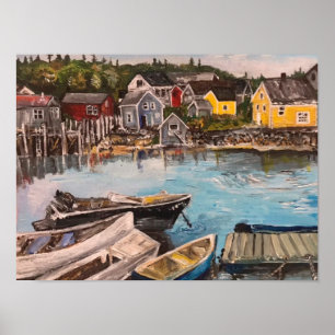 Vindelhaven Island, Maine painting  Poster