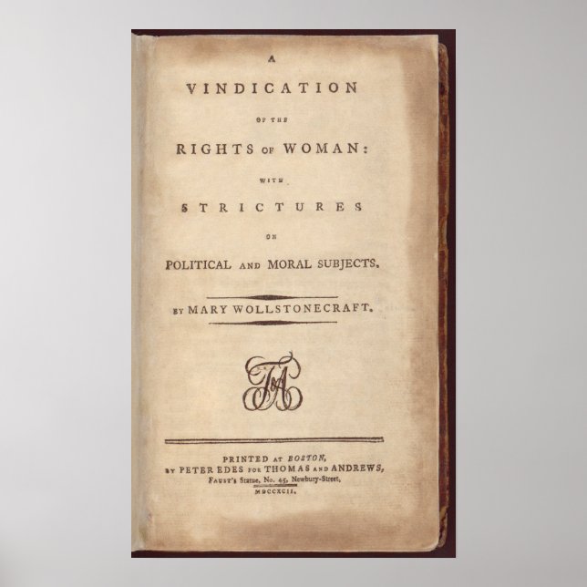 Vindication of the Rights of Woman Poster (Front)