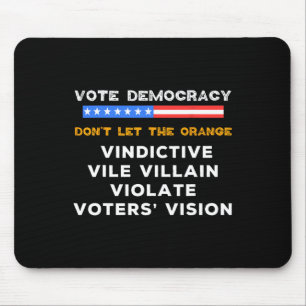 Vindictive Vile Villain Violate Voters Vision Kama Mouse Mat