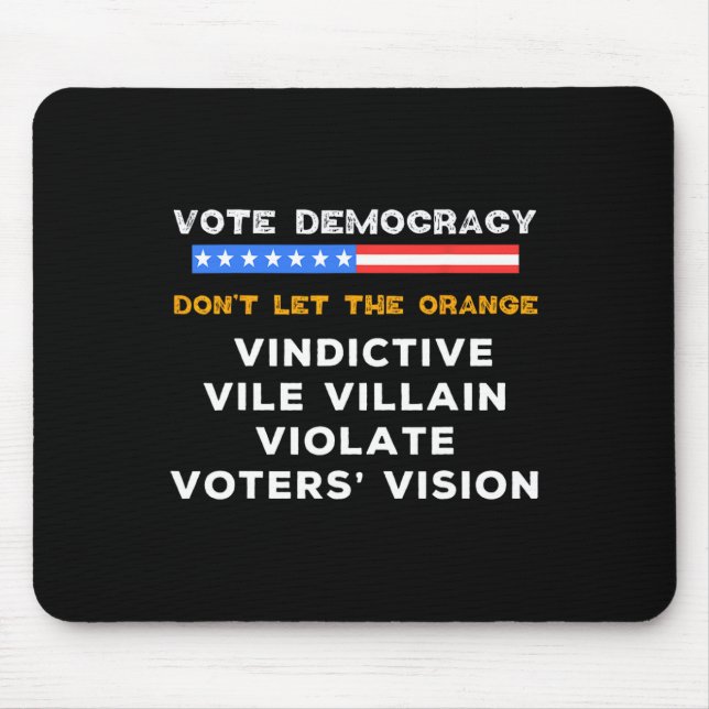 Vindictive Vile Villain Violate Voters Vision Kama Mouse Mat (Front)