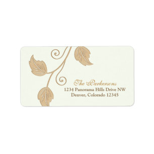 Vine and Leaves Wedding Address Labels