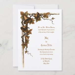 Vine And Wedding Bells Invitation