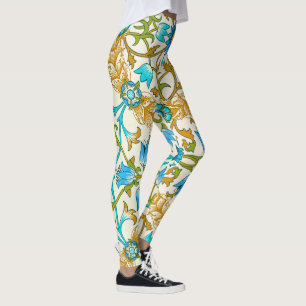 Vine by William Morris, Vintage Textile Art Leggings