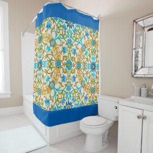 Vine by William Morris, Vintage Textile Art Shower Curtain