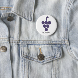 Vine Or Wine For Grape And Grapevine Sommelier 6 Cm Round Badge