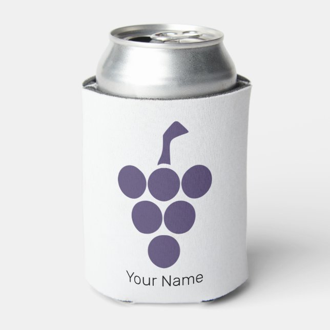 Vine Or  Wine For Grape And Grapevine Sommelier Can Cooler (Can Front)