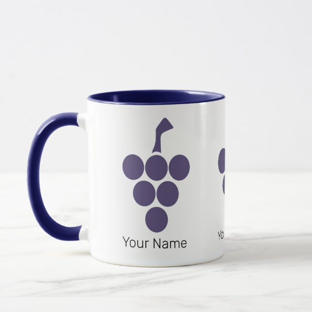 Vine Or  Wine For Grape And Grapevine Sommelier Mug (Left)