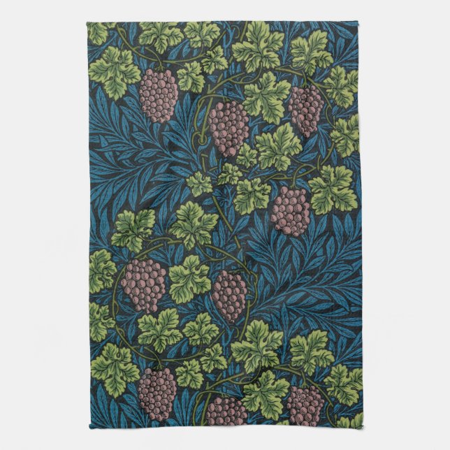 Vine Pattern, William Morris Tea Towel (Vertical)
