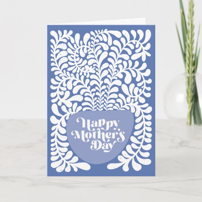 Vine Potted Plant Happy Mother's Day Greeting Card (Front)