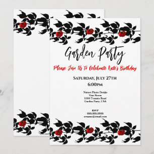 VINE TOMATO GARDEN PARTY HAPPY BIRTHDAY INVITATION