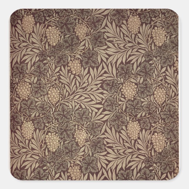 'Vine' wallpaper design, 1873 Square Sticker (Front)