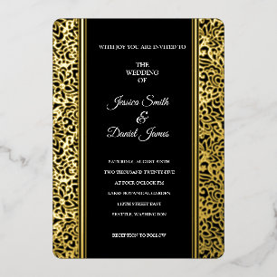 Vine Wedding Foil Invitation