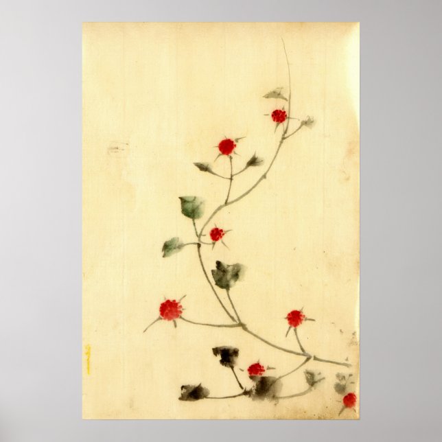Vine with Red Blooms 1840 Poster (Front)