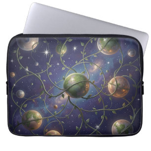 Vine Wrapped Planets Cosmic Laptop Sleeve