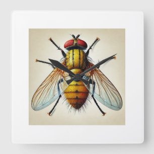 Vinegar Fly Drosophila melanogaster 310724IREF207 Square Wall Clock